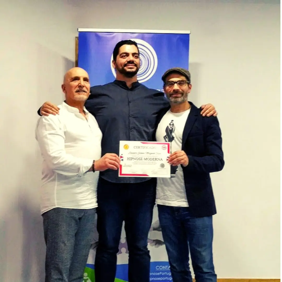Jonas Paul com anthony and Freddy jacquin hypnosis training